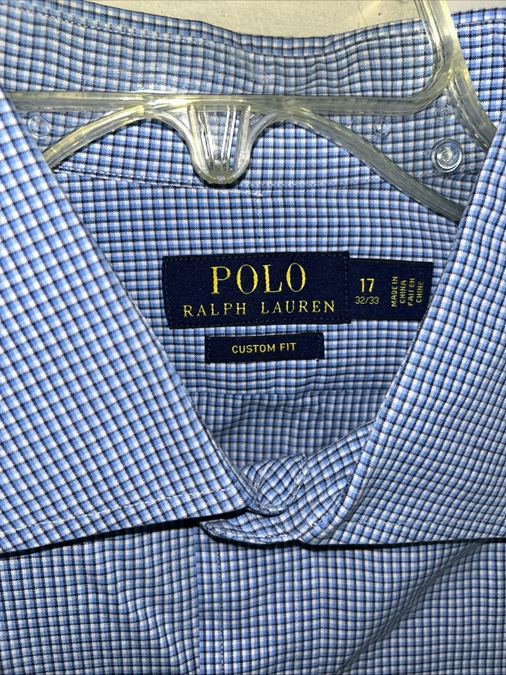 Polo by Ralph Lauren Blue Micro-Check Button-Down Shirt